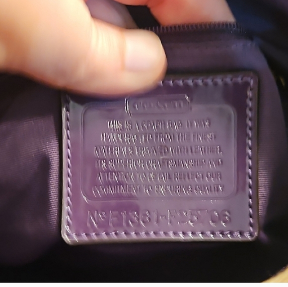 COACH purple and brown signature bag. - Picture 10 of 10